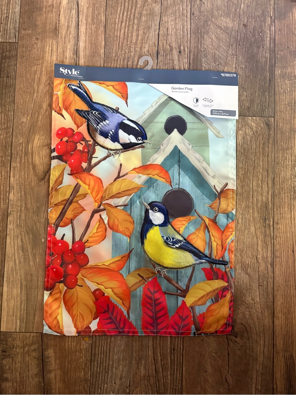 Blue & Yellow Bird Garden Tapestry